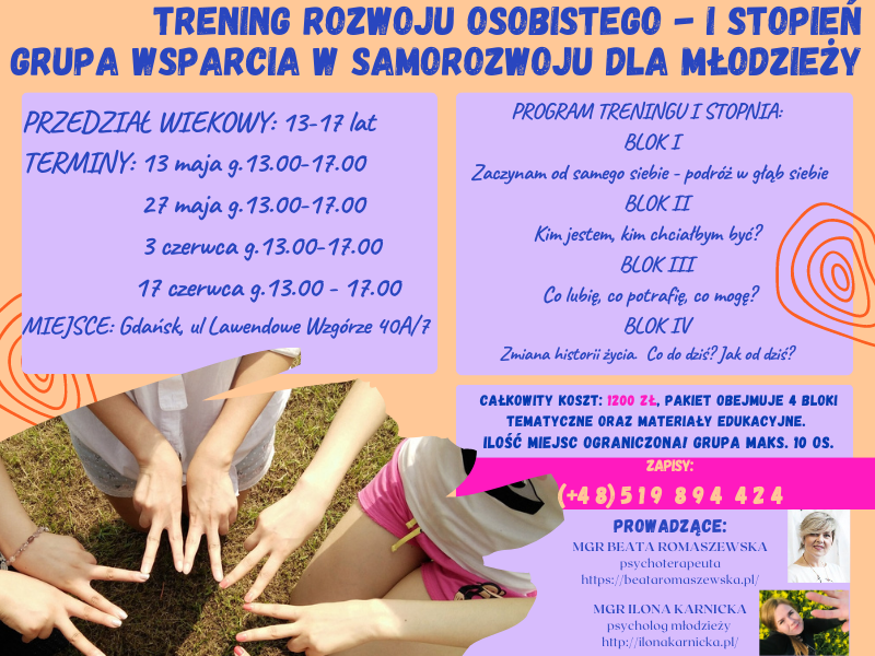 Trening rozwoju osobistego dla młodzieży